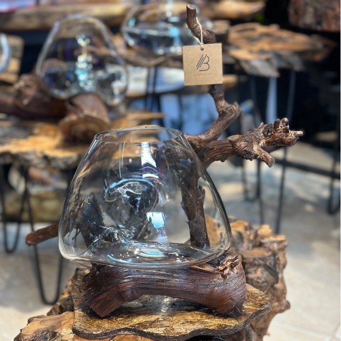گلدان آبگینه چوب شیشه